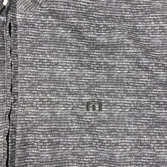 Travis Mathew Jacket Mens XL Grey Patterned 1/4 Zip Performance Golf Pullover - Picture 4 of 9